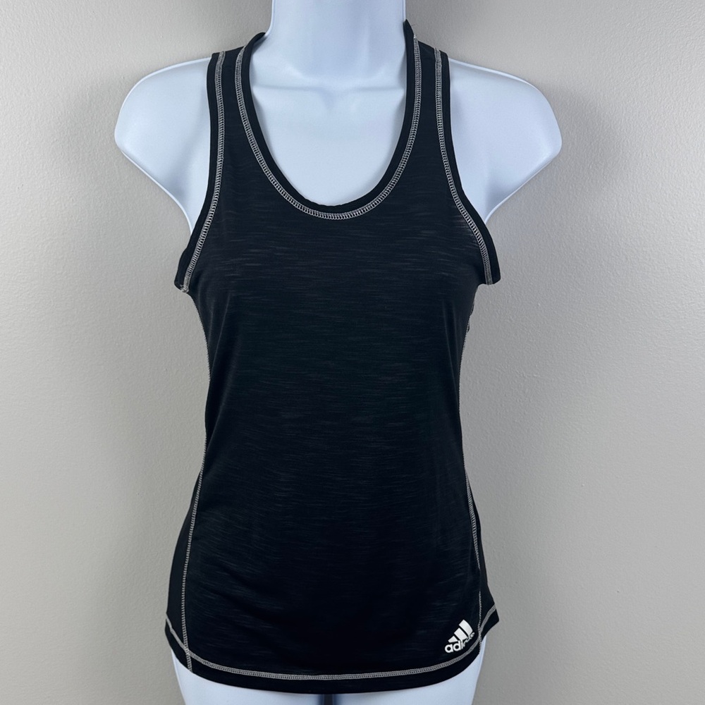 Adidas Women's Charcoal Racerback Tank Top - XS